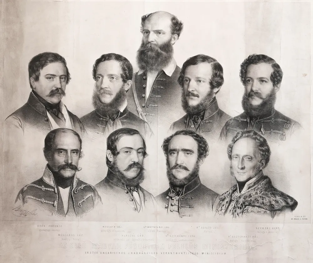 Az első felelős magyar kormány tagjai 1848-ban – Batthyány Lajos és kortársai portréi