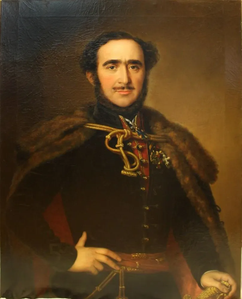 Barabás Miklós: Széchenyi István portréja, 1836, mellképes ábrázolás díszmagyar viseletben