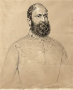 Damjanich János portréja – honvédtábornok, az aradi vértanúk egyike Barabás Miklós litográfia Damjanich János portréjáról