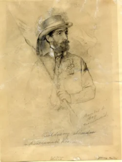 Képaláírás:
Földváry Sándor portréja – a szenttamási hős ábrázolása, 1849 Barabás Miklós litográfia Földváry Sándor portréjáról a szabadságharc idejéből