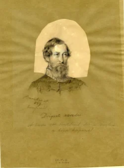 Driquet ezredes portréja – Barabás Miklós rajza, 1849 Barabás Miklós litográfia Driquet ezredes portréjáról 1849-ből